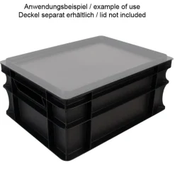 Transportkiste Euronorm schwarz - 40x30x17cm