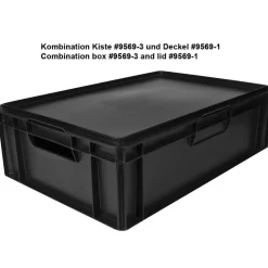 Transportkiste Euronorm schwarz - 60x40x17cm