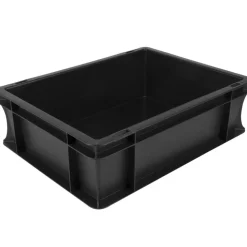 Transportkiste Euronorm schwarz - 40x30x12cm