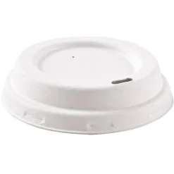 Trinkbecherdeckel Zuckerrohr, weiß - 8cm (50 Stk.)