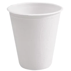 Trinkbecherdeckel Zuckerrohr, weiß - 8cm (50 Stk.)