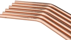 Trinkhalme, Edelstahl (5x230mm) - kupferfarben (6 Stk.)
