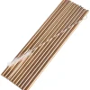 Trinkhalme, Edelstahl (6x215mm), kupferfarben - 10 Stk.-Set mit Reinigungsbürste