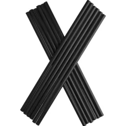 Trinkhalme, Kunststoff Mehrweg (6x200mm) - schwarz (135 Stk.)