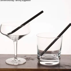 Trinkhalme, Papier (8x150mm), Prime Bar - schwarz (100 Stk.)