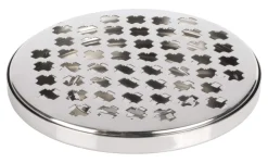 Tropfblech, rund, Kreuzmuster - Edelstahl