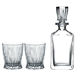 Whisky Set Fire, Riedel - 2 Tumbler + Whiskykaraffe