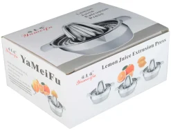 Zitruspresse,Saftpresse 2-tlg. - Edelstahl